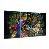 Tropical Birds Mega Glass Wall Art.